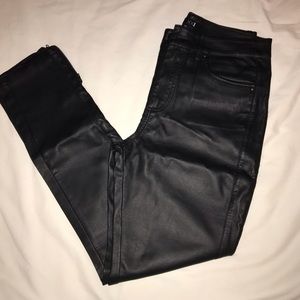 Faux leather pants
